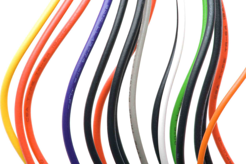 Cables de baja tensión en varios colores