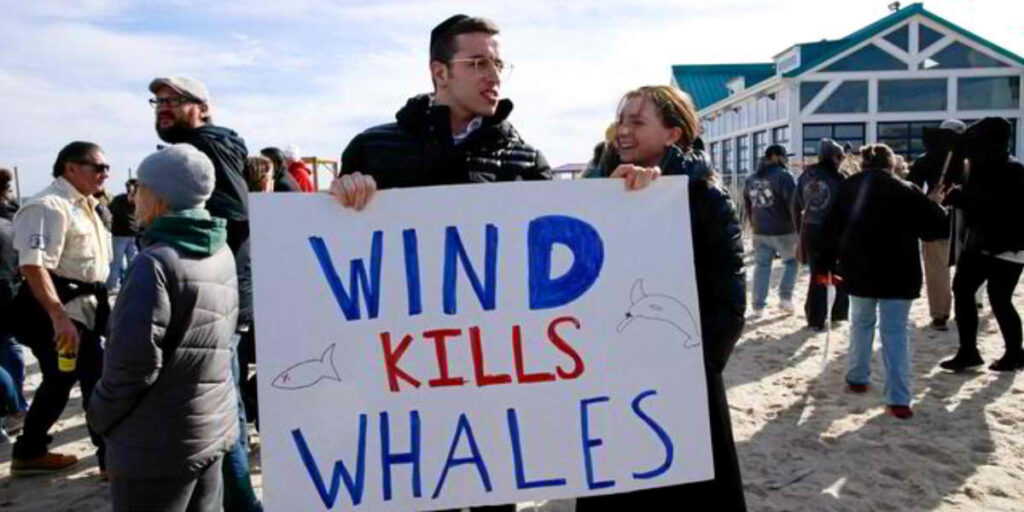 Protesta contra la energía eólica marina