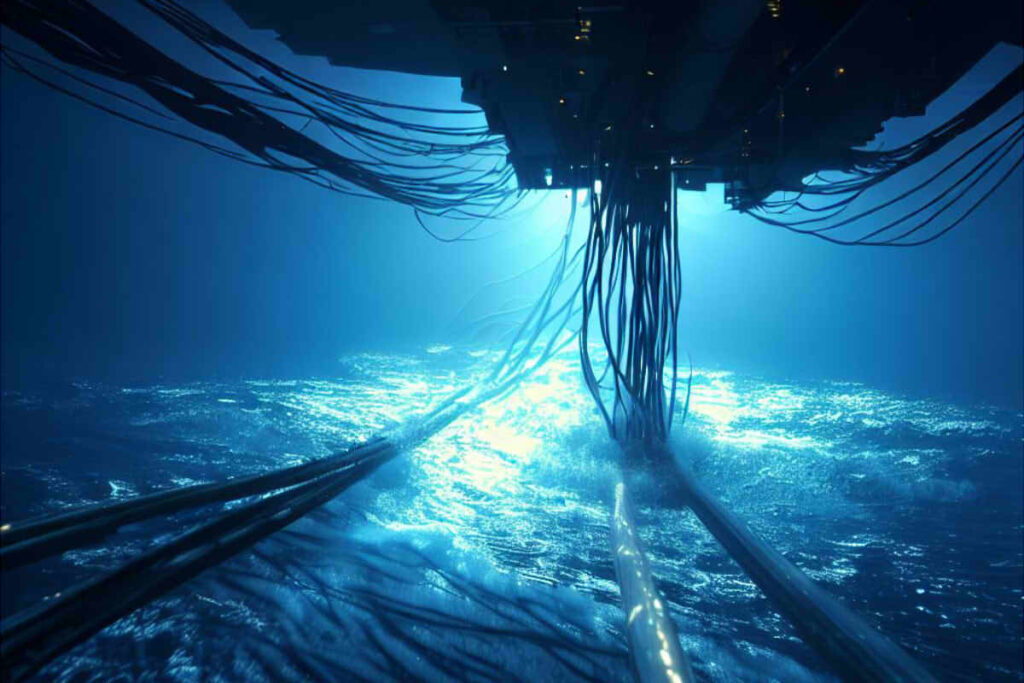 Cables bajo el agua