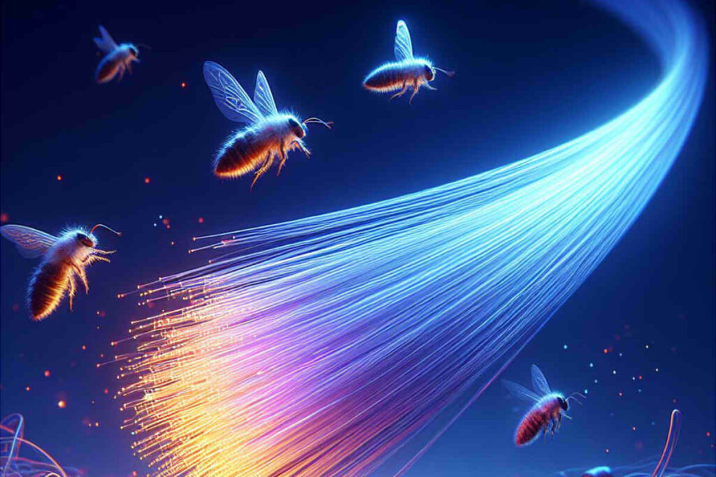 Insectos y fibra óptica